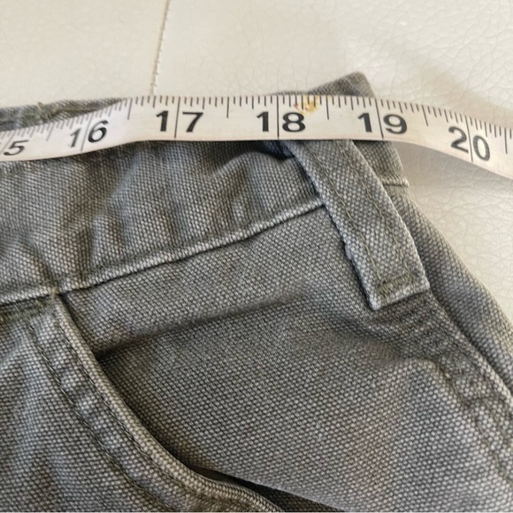 Carhartt Mens green flannel lined jeans pants size 38 X 27 carpenter - Picture 7 of 8